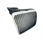 Μάσκα χωρίς σήμα για Audi A4 B7 (2004-2008) - RS LOOK ασημένιο - ματ - Image 4