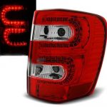 Πίσω φανάρια led για  Jeep Grand Cherokee (1999-2005) - chrome - σετ 2τμχ.