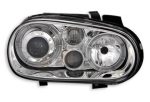 Φανάρια εμπρός angel eyes για Vw Golf IV R32 - chrome , χωρίς λάμπες (Η7) - σετ 2τμχ.
