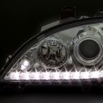 Φανάρια εμπρός led για Mercedes ML W163 (2002-2005) , με λάμπες (Η1) - σετ 2τμχ.