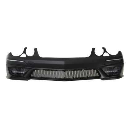 Προφυλακτήρας εμπρός για Mercedes W211 E-Class (2006-2009) - AMG Design με LED φώτα ημέρας, με ανοίγματα parktronik