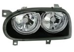 Φανάρια εμπρός angel eyes για Vw Golf 3 R32 design - μαύρα , χωρίς λάμπες (Η7) - σετ 2τμχ.