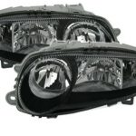 Φανάρια εμπρός για Alfa Romeo 147 (2001-2004) - , μαύρα , χωρίς λάμπες (Η7/H1) - σετ 2τμχ.