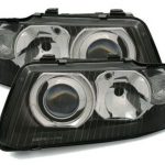 Φανάρια εμπρός για Audi A3 (2000-2003) - μαύρα , χωρίς λάμπες (Η1/H7) - σετ 2τμχ.