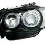 Φανάρια εμπρός angel eyes για BMW E87 / E81 / E82 (2004-2011) - μαύρα , χωρίς λάμπες (Η7) - σετ 2τμχ.