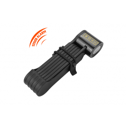 Κλειδαριά Σπαστή Αναδιπλούμενη ZFG/220mm με Συναγερμό Μαύρη ZOVII