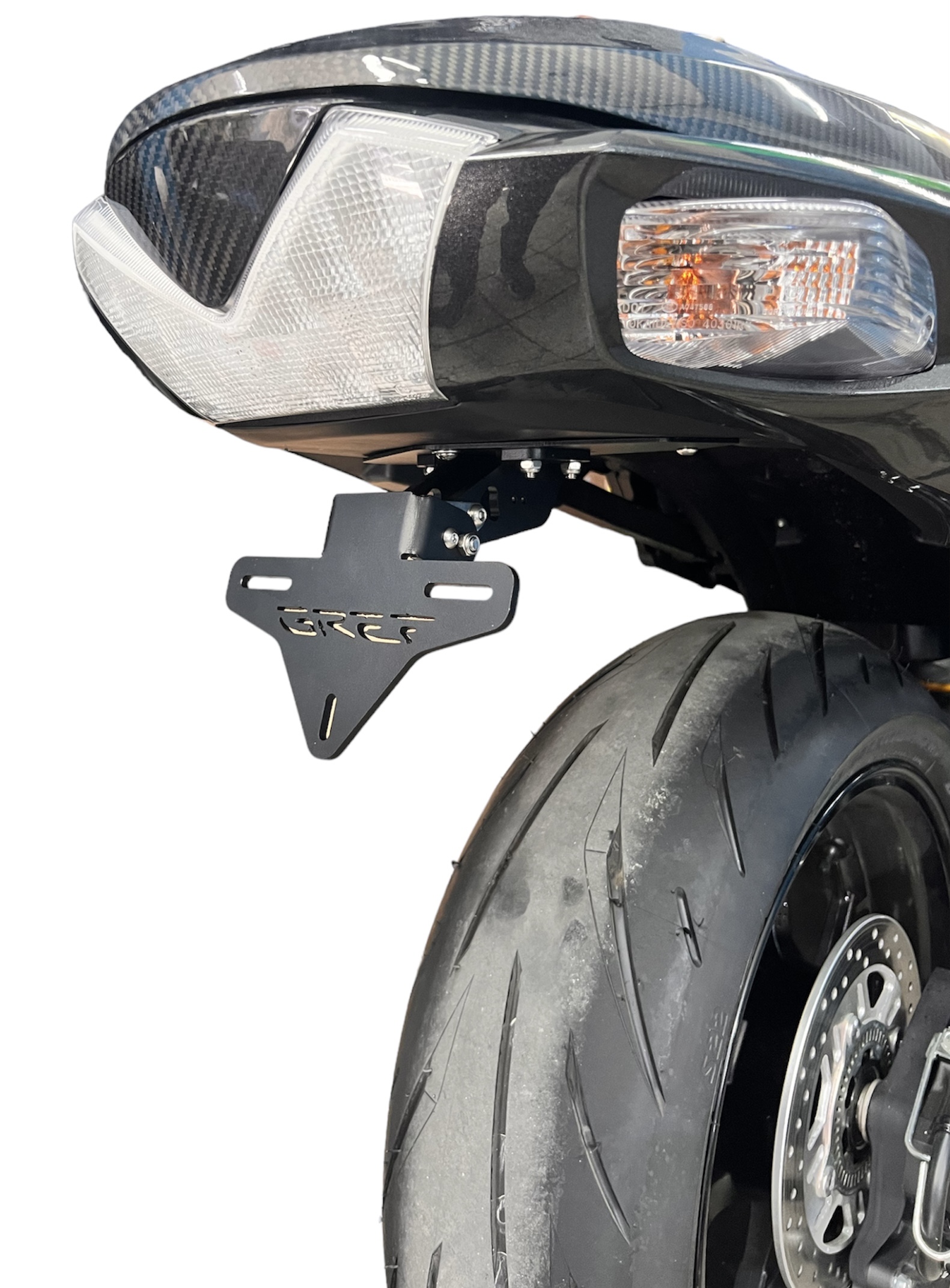zzr2 Αναδιπλούμενη– Σπαστή Βάση πινακίδας Kawasaki ZZR 1400 2012-2020 - Image 1