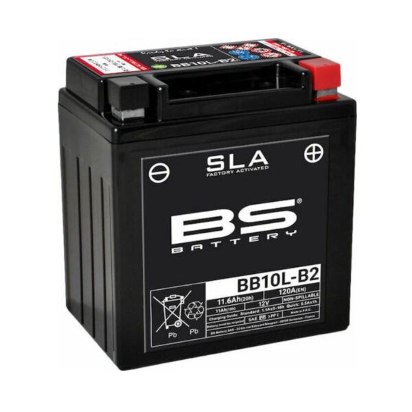 Μπαταρία Moto Μοτοσυκλέτας BS-BATTERY BB10L-B2 SLA 10.5AH 120EN Αντιστοιχία: YB10L-B2